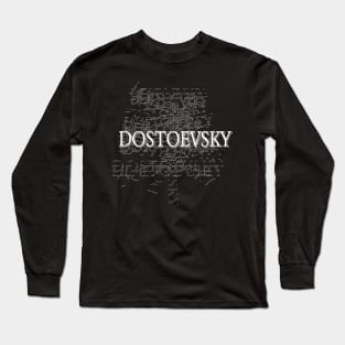 "Dostoevsky" Typographic Design Long Sleeve T-Shirt